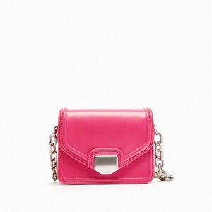 ZARA CROSSBODY BAG WITH METAL TRIM BARBIECORE